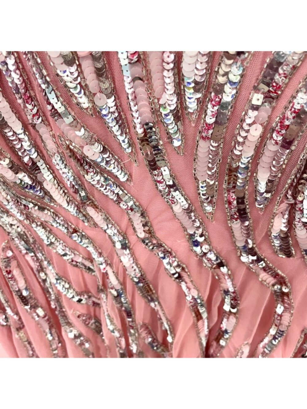 NWT Aidan Mattox Pink Sequin Cap-Sleeve Cocktail Dress Size 8 - Picture 8 of 8